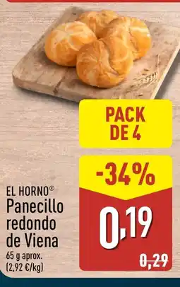 ALDI EL HORNO Panecillo redondo de Viena oferta