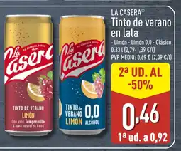 ALDI LA CASERA Tinto dde vrano en lata oferta