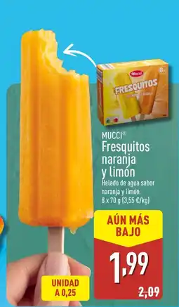 ALDI MUCCI Fresquitos naranja y limón oferta
