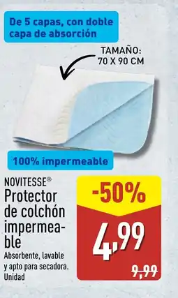 ALDI NOVITESSE Protector de colchón impermea- ble oferta