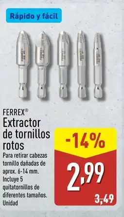 ALDI FERREX Extractor de tornillos rotos oferta