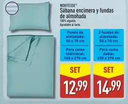 ALDI NOVITESSE Sábana encimera y fundas de almohada oferta
