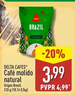 ALDI DELTA CAFES Café molido natural oferta