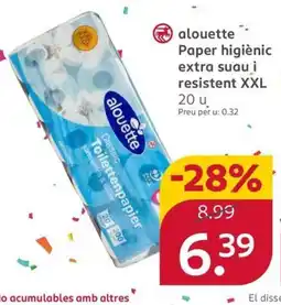 ALOUETTE Paper higiènic extra suau i resistent