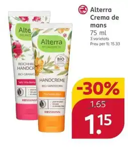 Rossmann ALTERRA Crema de mans oferta