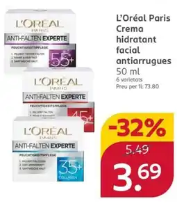 Rossmann L'ORÉAL PARIS Crema hidratant facial antiarrugues oferta