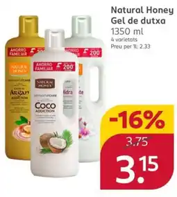 NATURAL HONEY Gel de dutxa
