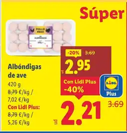 Lidl Albóndigas de ave oferta