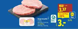 Lidl Burger de pollo oferta