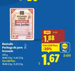 Lidl REALVALLE Pechuga de pavo braseado oferta