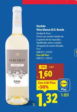 Lidl HACHON Vino blanco D.O. Rueda oferta