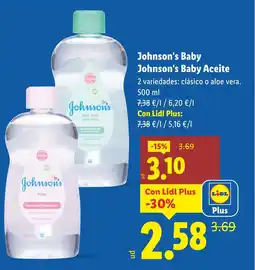 Lidl JOHNSON'S Baby Aceite oferta