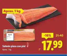 Lidl Salmón pieza con piel oferta