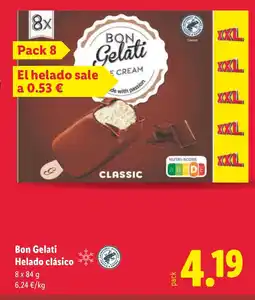 Lidl BON GELATI Helado clásico oferta