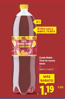 Lidl Conde Noble Tinto de verano oferta