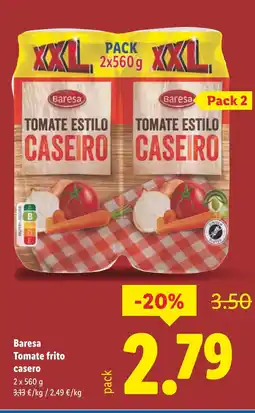 Lidl BARESA Tomate frito casero oferta