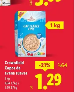 Lidl CROWNFIELD Copos de avena suaves oferta