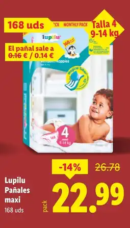 Lidl LUPILU Pañales maxi oferta