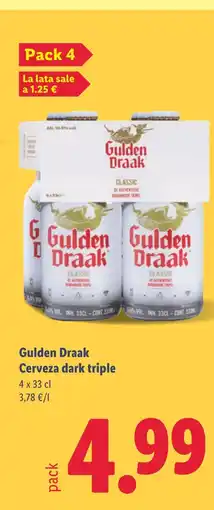 Lidl GULDEN DRAAK Cervesa dark triple oferta