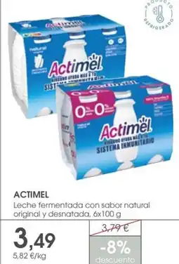 Supermercados Plaza ACTIMEL Leche fermentada con sabor natural original y desnatada oferta