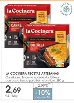 Supermercados Plaza LA COCINERA RECETAS ARTESANAS Canelones de carne o lasaña boloñesa con pasta fresca para horno o micro oferta