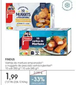 Supermercados Plaza FINDUS Varitas de merluza empanada oferta
