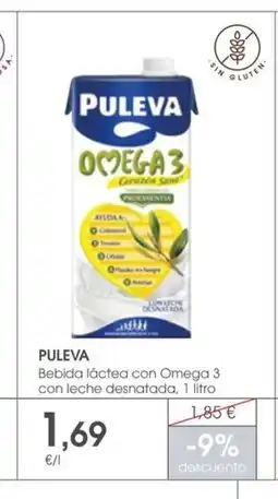 Supermercados Plaza PULEVA Bebida láctea con Omega 3 con leche desnatada oferta