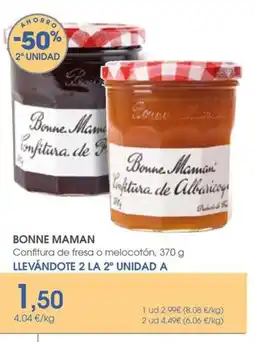 Supermercados Plaza BONNE MAMAN Confitura de fresa o melocotón oferta