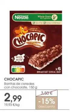 Supermercados Plaza CHOCAPIC Barritas de cereales con chocolate oferta