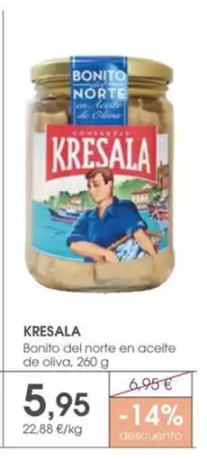 Supermercados Plaza KRESALA Bonito del norte en aceite de oliva oferta
