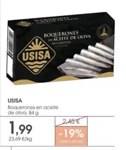 Supermercados Plaza USISA Boquerones en aceite de oliva, oferta