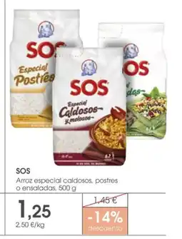 Supermercados Plaza SOS Arroz especial caldosos, postres o ensaladas oferta