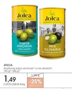 Supermercados Plaza JOLCA Aceitunas sabor anchoas o mix olivaria oferta