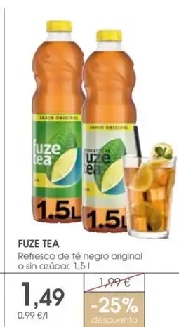 Supermercados Plaza FUZE TEA Refresco de té negro original o sin azúcar oferta