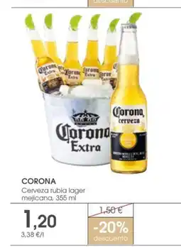Supermercados Plaza CORONA Cerveza rubia lager mejicana oferta