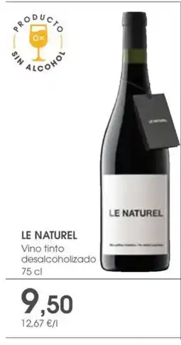 Supermercados Plaza LE NATUREL Vino tinto desalcoholizado oferta