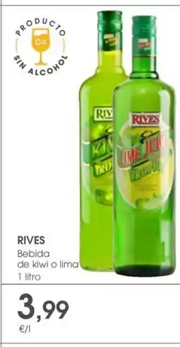 Supermercados Plaza RIVES Bebida de kiwi o lima oferta