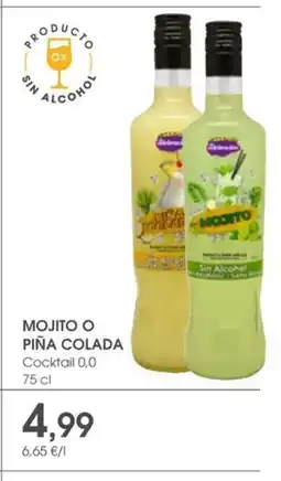 Supermercados Plaza MOJITO O PIÑA COLADA Cocktail 0,0 oferta