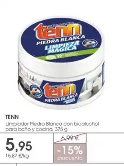 Supermercados Plaza TENN Limpiador Piedra Blanca con bioalcohol para baño y cocina, oferta