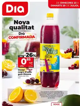 Dia Còctel negre d'estiu gust llimona oferta