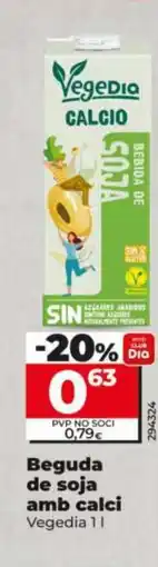 Dia Beguda de soja amb calci oferta