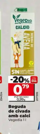 Dia Beguda de civada amb calci oferta