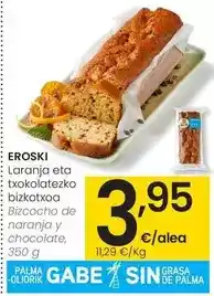 Eroski Eroski - bizcocho de naranja y chocolate oferta