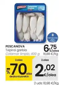 Eroski Pescanova - calamar limpio oferta