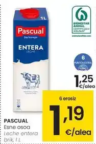 Eroski Pascual - leche entera brik oferta