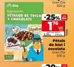 Dia Pètals de blat i xocolata oferta