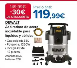 Costco DEWALT Aspiradora de acero inoxidable para líquidos y sólidos oferta