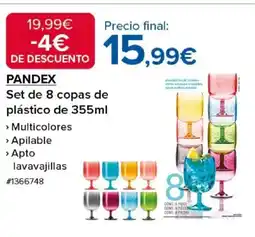 Costco PANDEX Set de 8 copas de plástico oferta