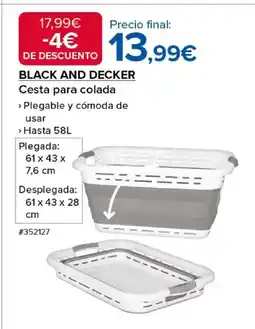 Costco BLACK AND DECKER Cesta para colada oferta