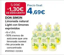 Costco DON SIMON Limonada natural Light con limones exprimidos oferta